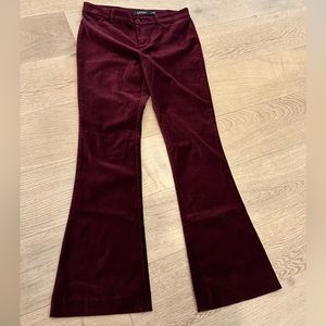 Ralph Lauren stunning wine color velvet flared pants